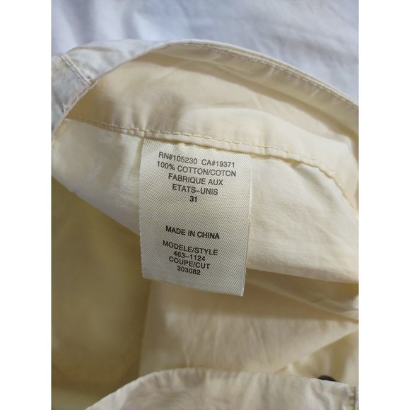 Joie Capri Pants Size 31 Faint Yellow Bottom Zip On Sides - Picture 9 of 9